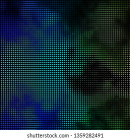 Dark BLUE vector template with circles. Colorful illustration with gradient dots in nature style. New template for your brand book.