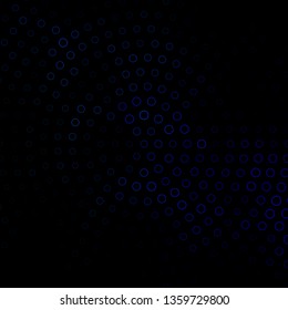 Dark BLUE vector template with circles. Modern abstract illustration with colorful circle shapes. New template for your brand book.