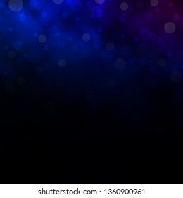 Dark BLUE vector template with circles. Modern abstract illustration with colorful circle shapes. Pattern for business ads.