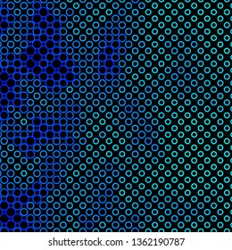 Dark BLUE vector template with circles. Glitter abstract illustration with colorful drops. Pattern for websites, landing pages.