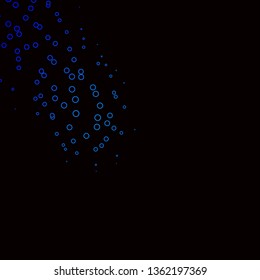 Dark BLUE vector template with circles. Abstract illustration with colorful spots in nature style. Pattern for booklets, leaflets.