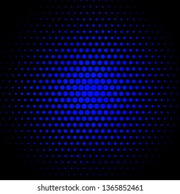 Dark BLUE vector template with circles. Illustration with set of shining colorful abstract spheres. Pattern for booklets, leaflets.