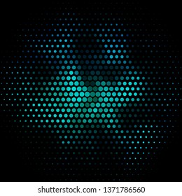 Dark BLUE vector template with circles. Illustration with set of shining colorful abstract spheres. Design for posters, banners.
