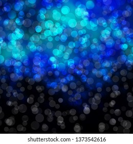 Dark BLUE vector template with circles. Abstract colorful disks on simple gradient background. Design for posters, banners.