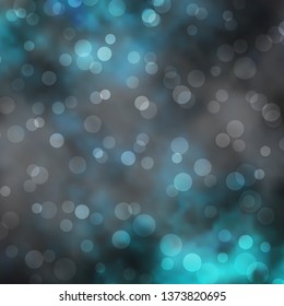 Dark BLUE vector template with circles. Abstract colorful disks on simple gradient background. Design for posters, banners.