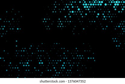 Dark BLUE vector template with circles. Abstract illustration with colored bubbles in nature style. Design for business adverts.