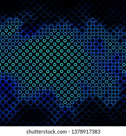 Dark BLUE vector template with circles. Colorful illustration with gradient dots in nature style. Design for your commercials.