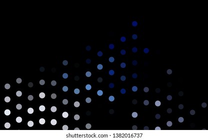 Dark BLUE vector template with circles. Blurred bubbles on abstract background with colorful gradient. Pattern for ads, leaflets.