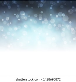 Dark BLUE vector template with circles. Abstract decorative design in gradient style with bubbles. Pattern for booklets, leaflets.