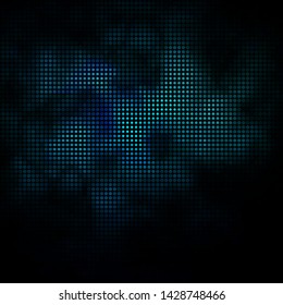 Dark BLUE vector template with circles. Abstract decorative design in gradient style with bubbles. New template for your brand book.