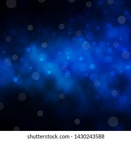 Dark BLUE vector template with circles. Abstract illustration with colorful spots in nature style. New template for your brand book.