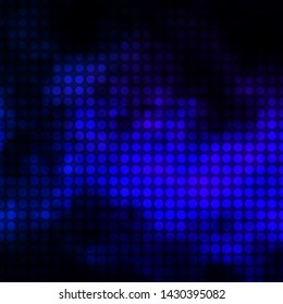 Dark BLUE vector template with circles. Colorful illustration with gradient dots in nature style. Design for posters, banners.