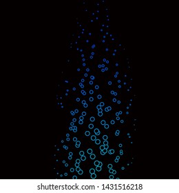 Dark BLUE vector template with circles. Colorful illustration with gradient dots in nature style. New template for your brand book.
