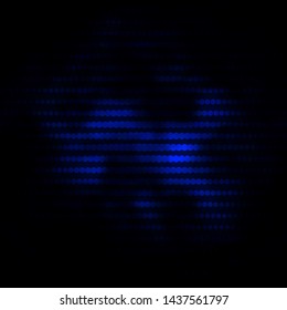 Dark BLUE vector template with circles. Colorful illustration with gradient dots in nature style. Design for posters, banners.