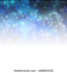 Dark BLUE vector template with circles. Colorful illustration with gradient dots in nature style. New template for your brand book.
