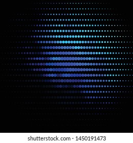 Dark BLUE vector template with circles. Abstract colorful disks on simple gradient background. Pattern for business ads.