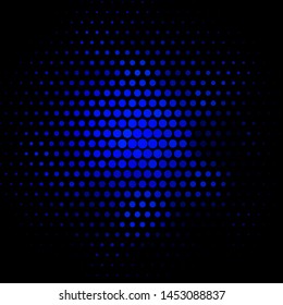 Dark BLUE vector template with circles. Colorful illustration with gradient dots in nature style. Design for your commercials.