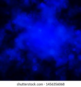 Dark BLUE vector template with circles. Colorful illustration with gradient dots in nature style. Design for your commercials.