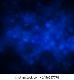 Dark BLUE vector template with circles. Abstract colorful disks on simple gradient background. Pattern for business ads.