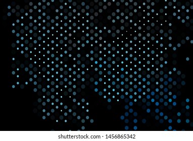 Dark BLUE vector template with circles. Glitter abstract illustration with blurred drops of rain. Pattern for beautiful websites.