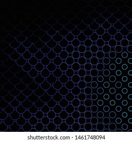Dark BLUE vector template with circles. Colorful illustration with gradient dots in nature style. New template for your brand book.
