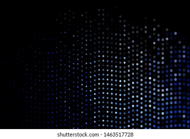 Dark BLUE vector template with circles. Modern abstract illustration with colorful water drops. Pattern for beautiful websites.