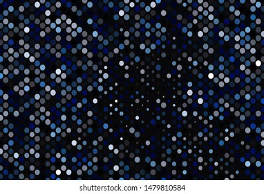 Dark BLUE vector template with circles. Modern abstract illustration with colorful water drops. Pattern for beautiful websites.