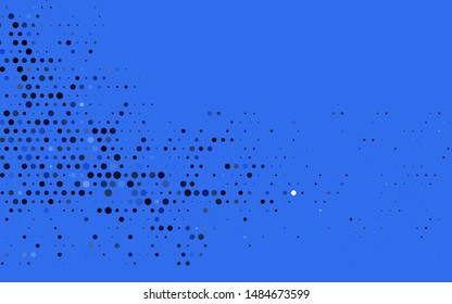 Dark BLUE vector template with circles. Abstract illustration with colored bubbles in nature style. Template for your brand book.