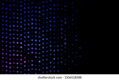 Dark BLUE vector template with circles. Abstract illustration with colored bubbles in nature style. Pattern for ads, booklets.