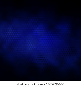 Dark BLUE vector template with circles. Illustration with set of shining colorful abstract spheres. Design for posters, banners.