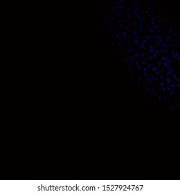Dark BLUE vector template with circles. Abstract decorative design in gradient style with bubbles. Pattern for business ads.