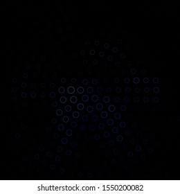 Dark BLUE vector template with circles. Abstract illustration with colorful spots in nature style. Design for your commercials.