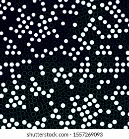 Dark BLUE vector template with circles. Illustration with set of shining colorful abstract spheres. New template for a brand book.