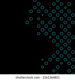 Dark BLUE vector template with circles. Illustration with set of shining colorful abstract spheres. Design for your commercials.