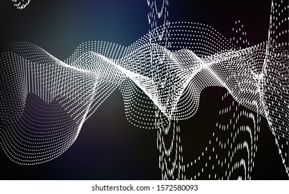 Dark BLUE vector template with circles. Blurred bubbles on abstract background with colorful gradient. Pattern can be used as texture of water, rain drops.