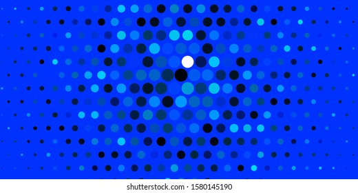 Dark BLUE vector template with circles. Abstract colorful disks on simple gradient background. New template for a brand book.