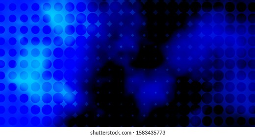 Dark BLUE vector template with circles. Abstract illustration with colorful spots in nature style. Pattern for business ads.