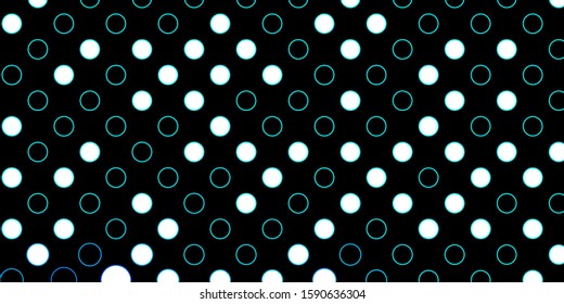 Dark BLUE vector template with circles. Modern abstract illustration with colorful circle shapes. Design for posters, banners.