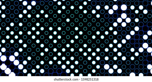 Dark BLUE vector template with circles. Modern abstract illustration with colorful circle shapes. Pattern for websites.