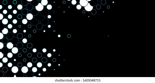 Dark BLUE vector template with circles. Abstract illustration with colorful spots in nature style. Pattern for booklets, leaflets.