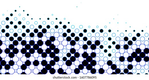 Dark BLUE vector template with circles. Modern abstract illustration with colorful circle shapes. Pattern for wallpapers, curtains.