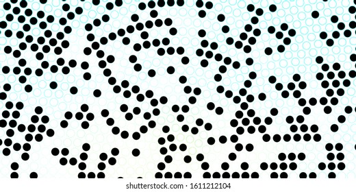 Dark BLUE vector template with circles. Glitter abstract illustration with colorful drops. Design for posters, banners.
