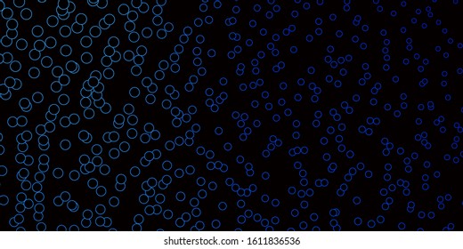 Dark BLUE vector template with circles. Abstract illustration with colorful spots in nature style. Pattern for booklets, leaflets.