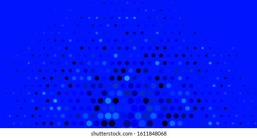 Dark BLUE vector template with circles. Abstract decorative design in gradient style with bubbles. Pattern for wallpapers, curtains.
