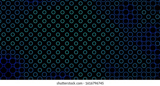 Dark BLUE vector template with circles. Modern abstract illustration with colorful circle shapes. Pattern for websites.