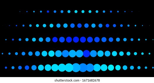 Dark BLUE vector template with circles. Colorful illustration with gradient dots in nature style. Pattern for websites.