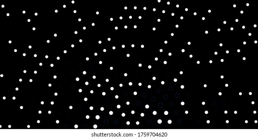 Dark BLUE vector template with circles. Glitter abstract illustration with colorful drops. New template for your brand book.