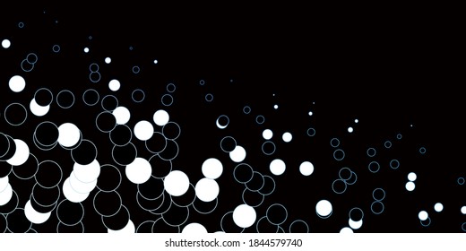 Dark BLUE vector template with circles. Illustration with set of shining colorful abstract spheres. Pattern for business ads.