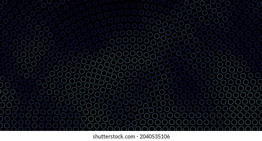 Dark BLUE vector template with circles. Abstract illustration with colorful spots in nature style. Pattern for business ads.