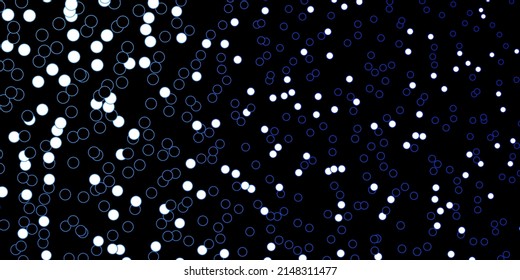 Dark BLUE vector template with circles. Abstract illustration with colorful spots in nature style. Pattern for booklets, leaflets.